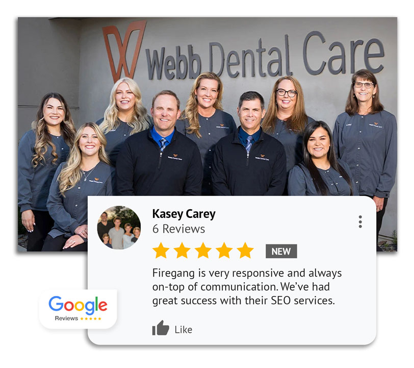 Webb Dental Care Google review screenshot thumbnail