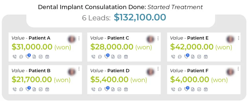 Bayside Dental success leads screenshot